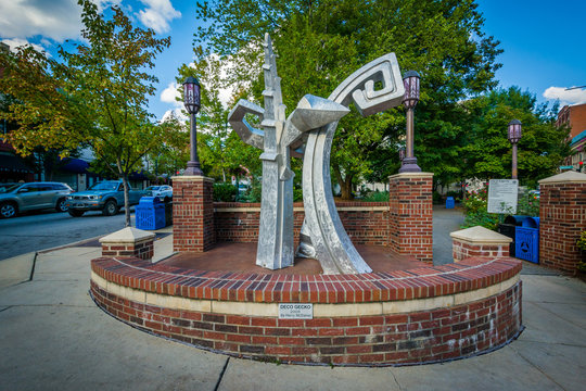 Sculpture in downtown Asheville, North Carolina.