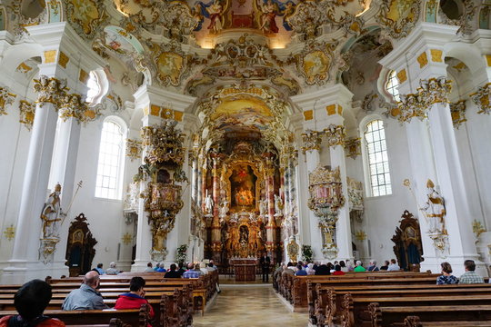 The Weiskirche (White Church), near Fussen, Bavaria, Germany