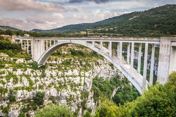 The bridge of the Artuby River, Verdon Gorge, France