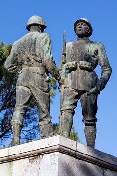 World War II Memorial in the Taormina's Public Gardens