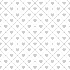 Seamless pattern with hearts and cages. Vector illustration.