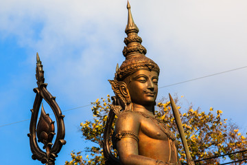 Fototapeta na wymiar God of the sun statuary in thailand