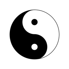 Yin and Yang. Vector Icon.
