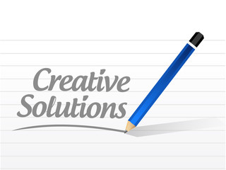 creative solutions message sign concept