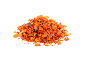 Cayenne pepper on a white background