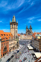 Fototapeta premium Panoramic aerial view of Prague