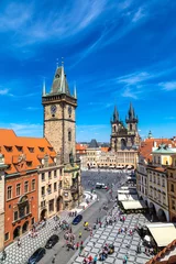 Zelfklevend Fotobehang Panoramic aerial view of Prague © Sergii Figurnyi
