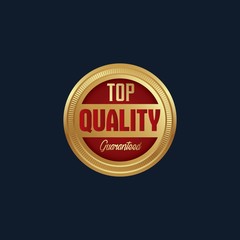 Fototapeta na wymiar Isolated of gold badges top quality, premium quality and best award. Vector illustration