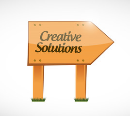 creative solutions wood sign concept