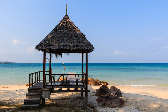 Gazebo wood in Koh Mon Nork ,Thailand