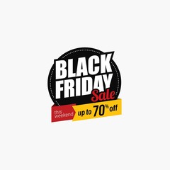 Black friday sale emblem. vector illustration
