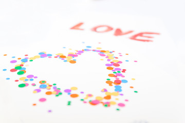 Valentine Heart Card Design. Love concept