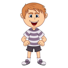 The little cute boy cartoon