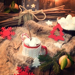 Hot chocolate with marshmallows