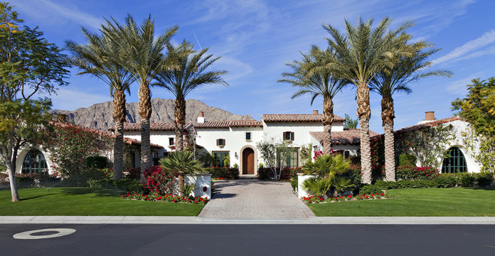 Front Entrance Fa√ßade Of Luxury Villa