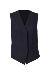 Women's grey vest isolated on white background
