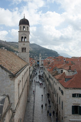 Looking down from the wall in Dubrovnik, Croatia