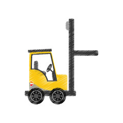 forklift delivery cargo icon vector illustration graphic design