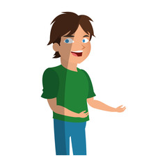 Boy cartoon icon. Kid childhood little people and person theme. Isolated design. Vector illustration