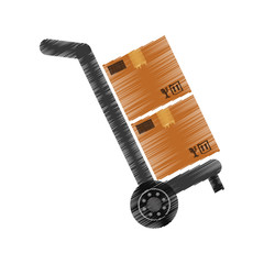 Delivery box shipping icon vector illustration graphic design