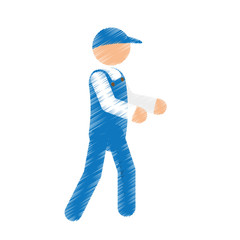 Courier delivery man icon vector illustration graphic design