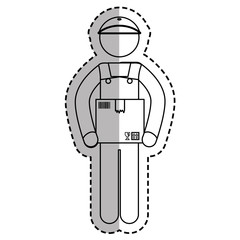 Courier delivery man icon vector illustration graphic design