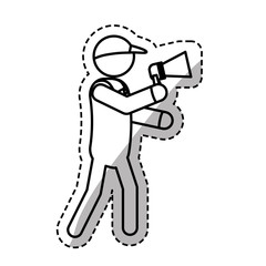 Courier delivery man icon vector illustration graphic design