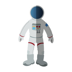 Obraz na płótnie Canvas Astronaut icon. Spaceman cosmonaut pilot space and science theme. Isolated design. Vector illustration