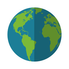 Planet sphere icon. Earth world globe ocean and universe theme. Isolated design. Vector illustration