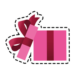 Gift icon. Present holiday celebration and surprise theme. Isolated design. Vector illustration