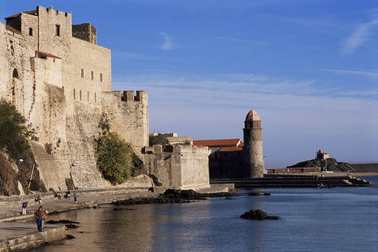 Chateau Royal and Notre Dame des Anges, Collioure, Roussillon, France