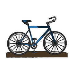 Bike vehicle icon. Bicycle cycle healthy lifestyle and sport theme. Isolated design. Vector illustration