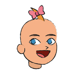 Baby cartoon icon. Child kid little small and infant theme. Isolated design. Vector illustration