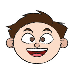 Boy cartoon icon. Kid childhood little people and person theme. Isolated design. Vector illustration