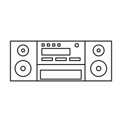 Fototapeta premium Vintage radio stereo icon vector illustration graphic design