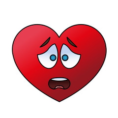 Heart cartoon icon. Love passion and romantic theme. Isolated design. Vector illustration