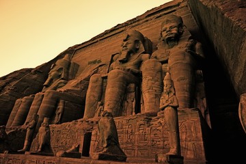 Colossi of Ramses II Great Temple of Ramses II Abu Simbel UNESCO World Heritage Site Egypt