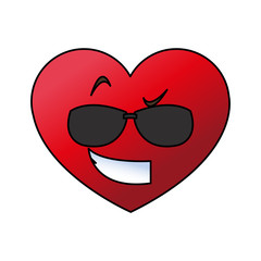 Heart cartoon icon. Love passion and romantic theme. Isolated design. Vector illustration