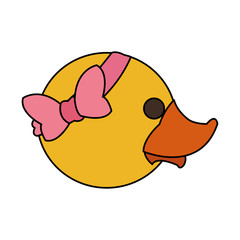 Toy duck cartoon icon. Childhood play cute and game theme. Isolated design. Vector illustration