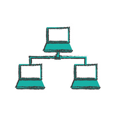 Laptop computer technology icon vector illustration graphic design