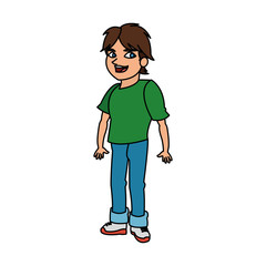 Boy cartoon icon. Kid childhood little people and person theme. Isolated design. Vector illustration