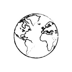 World earth map icon vector illustration graphic design