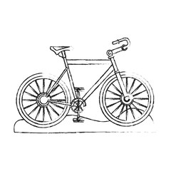 Bike vehicle icon. Bicycle cycle healthy lifestyle and sport theme. Isolated design. Vector illustration