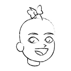 Baby cartoon icon. Child kid little small and infant theme. Isolated design. Vector illustration