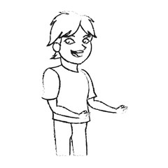 Boy cartoon icon. Kid childhood little people and person theme. Isolated design. Vector illustration