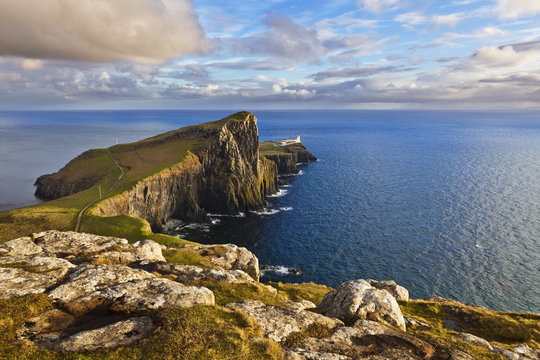 Neist Point and Lighthouse, Isle of Skye, Inner Hebrides, Highland and Islands, Scotland