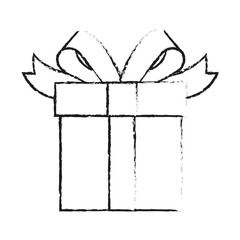 Gift icon. Present holiday celebration and surprise theme. Isolated design. Vector illustration