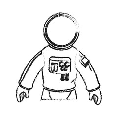 Astronaut icon. Spaceman cosmonaut pilot space and science theme. Isolated design. Vector illustration