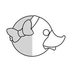 Toy duck cartoon icon. Childhood play cute and game theme. Isolated design. Vector illustration