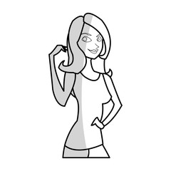 Woman cartoon icon. Girl female avatar person people and human theme. Isolated design. Vector illustration